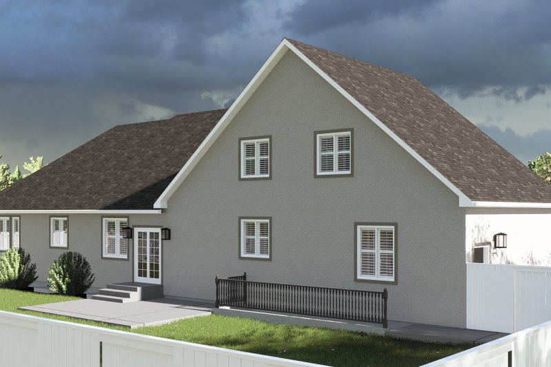 Dream House Plan - Exterior - Rear Elevation 1 for Traditional House Plan #1060-212 - 4 bed, 3.5 bath