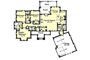 Floor Plan - Main Floor for Craftsman House Plan #921-27 - 3 bed, 2.5 bath