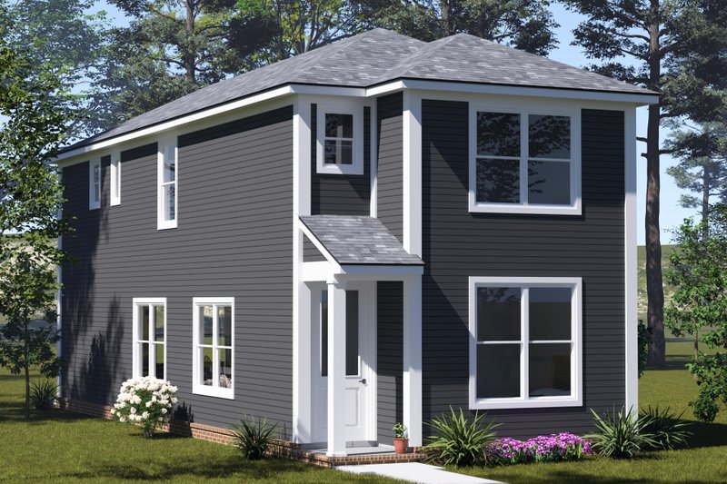 House Blueprint - Modern Exterior - Front Elevation Plan #513-2412