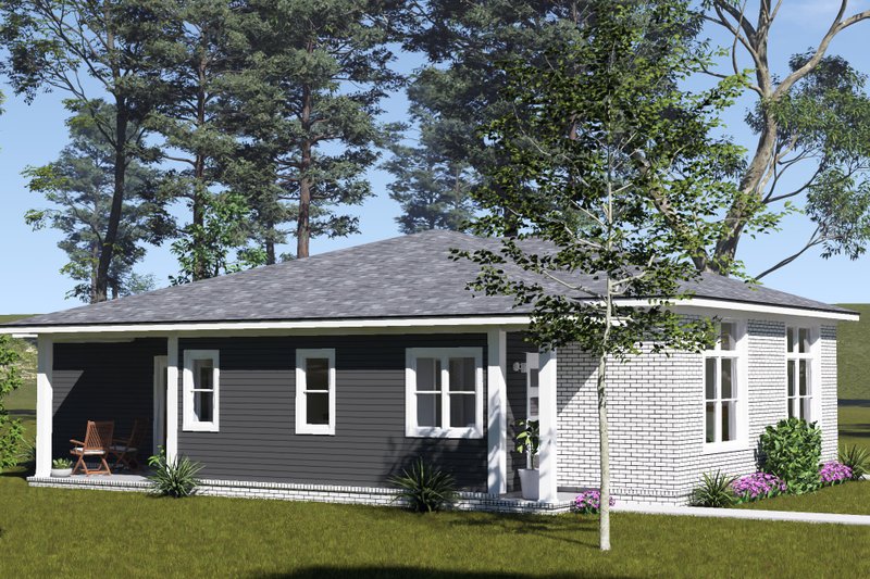 House Blueprint - Exterior - Other Elevation 3 for Modern House Plan #513-2446 - 2 bed, 2 bath