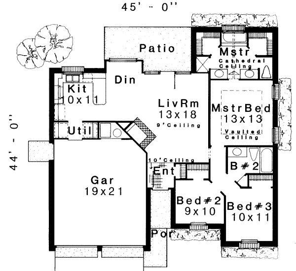 European Floor Plan - Main Floor Plan #310-195
