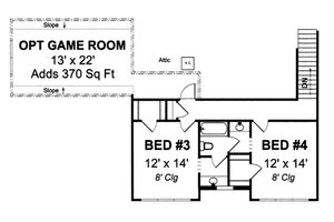 Floor Plan - Upper Floor for Farmhouse House Plan #513-2050 - 4 bed, 3 bath