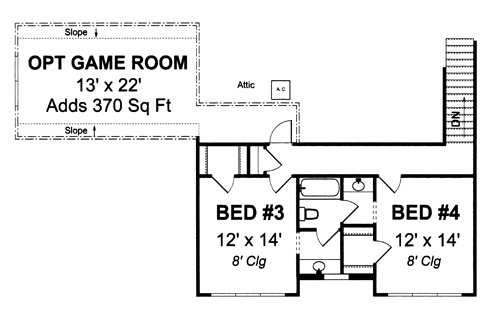 Floor Plan - Upper Floor for Farmhouse House Plan #513-2050 - 4 bed, 3 bath