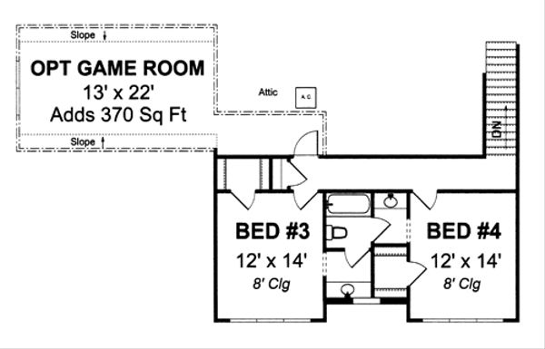 Farmhouse Floor Plan - Upper Floor Plan #513-2050
