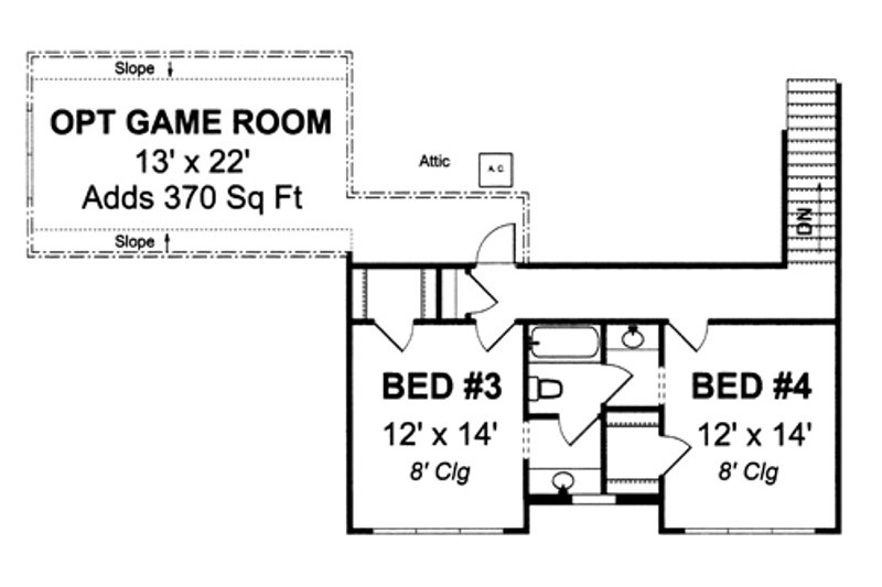 Home Plan - Floor Plan - Upper Floor for Farmhouse House Plan #513-2050 - 4 bed, 3 bath