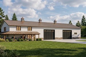 Dream House Plan - Exterior - Front Elevation for Barndominium House Plan #1064-318 - 3 bed, 2.5 bath