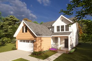 Cottage Exterior - Front Elevation Plan #513-11
