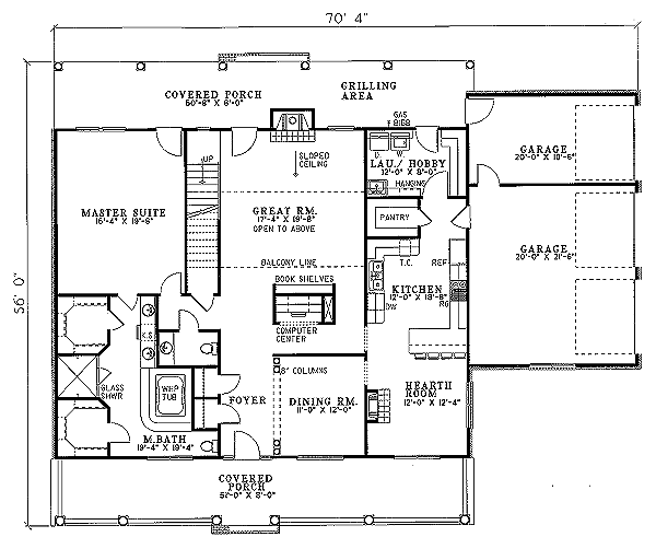 Dream House Plan - Country Floor Plan - Main Floor Plan #17-295