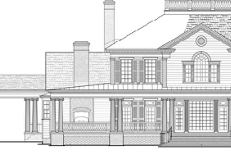 House Blueprint - Exterior - Rear Elevation for Farmhouse House Plan #137-407 - 5 bed, 4.5 bath