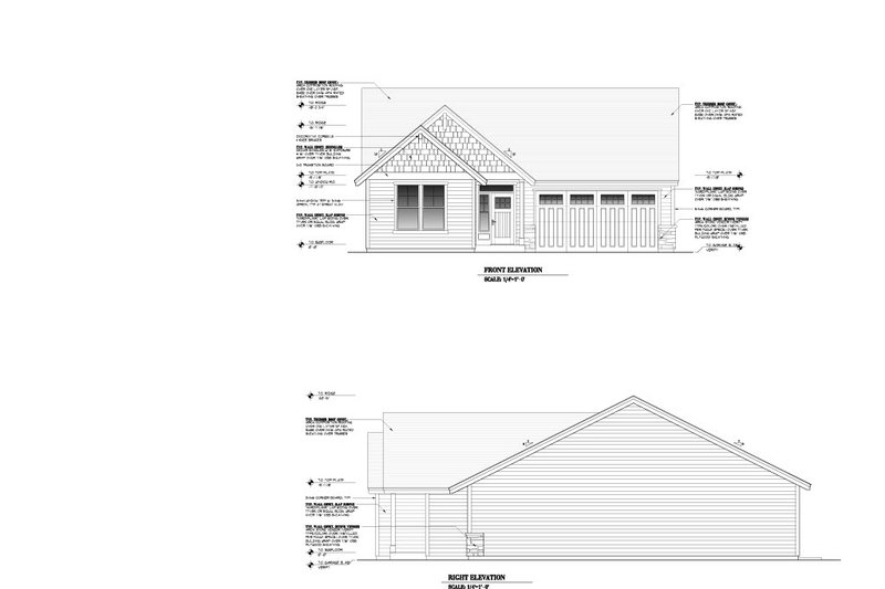 Architectural House Design - Exterior - Other Elevation for Craftsman House Plan #53-740 - 4 bed, 2 bath