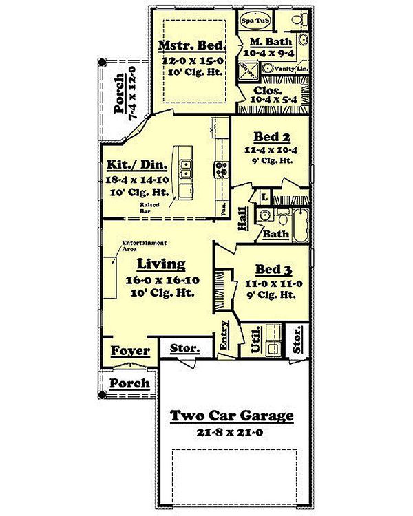 European Floor Plan - Main Floor Plan #430-50