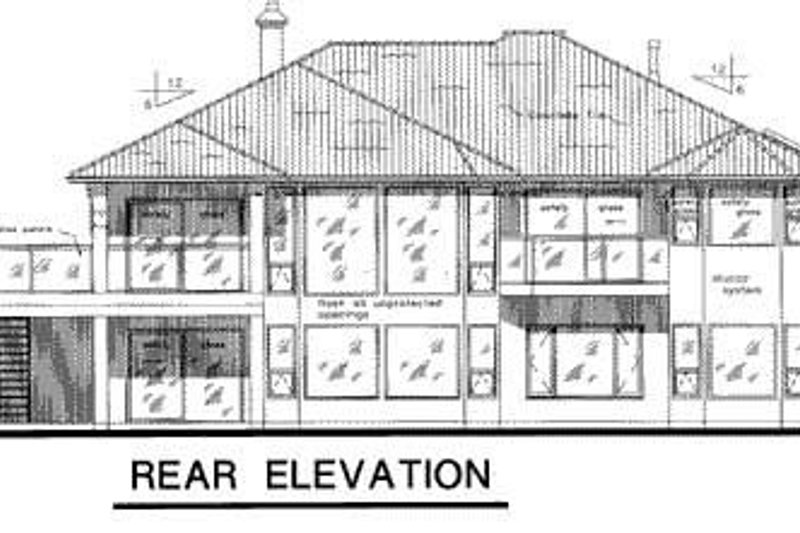 House Plan Design - Exterior - Rear Elevation for Mediterranean House Plan #18-9133 - 2 bed, 2.5 bath