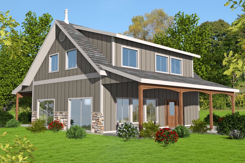 House Plan Design - Bungalow Exterior - Front Elevation Plan #117-734