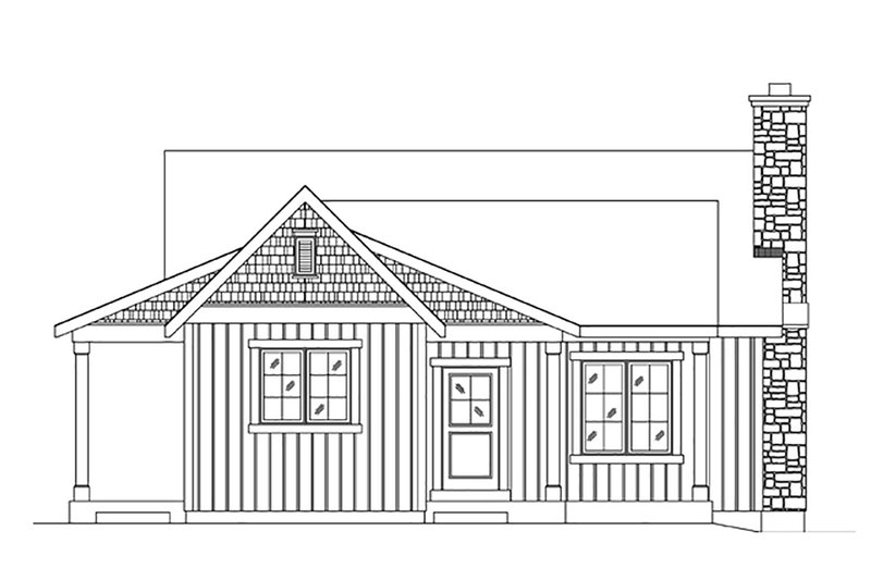 House Plan Design - Exterior - Front Elevation 5 for Cottage House Plan #22-574 - 2 bed, 2 bath