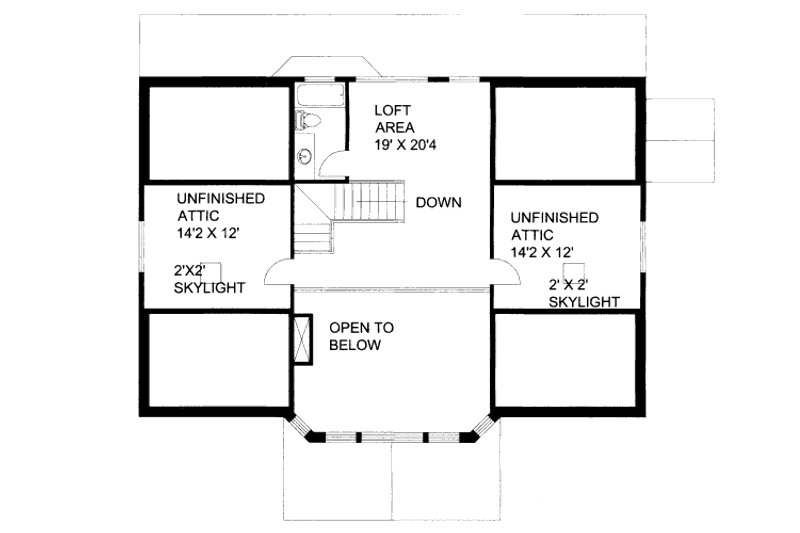 Dream House Plan - Floor Plan - Upper Floor for Bungalow House Plan #117-638 - 3 bed, 4.5 bath