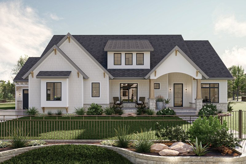 Dream House Plan - Cottage Exterior - Front Elevation Plan #455-541