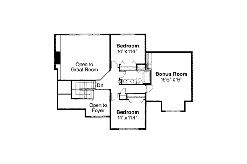 Home Plan - Floor Plan - Upper Floor for European House Plan #124-209 - 3 bed, 2.5 bath