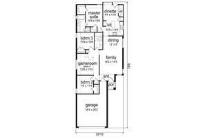 Floor Plan - Main Floor for Traditional House Plan #84-638 - 3 bed, 2 bath