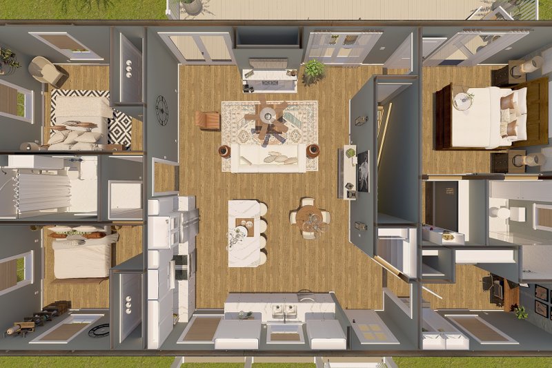 Home Plan - Interior - Other for Farmhouse House Plan #44-277 - 3 bed, 2 bath
