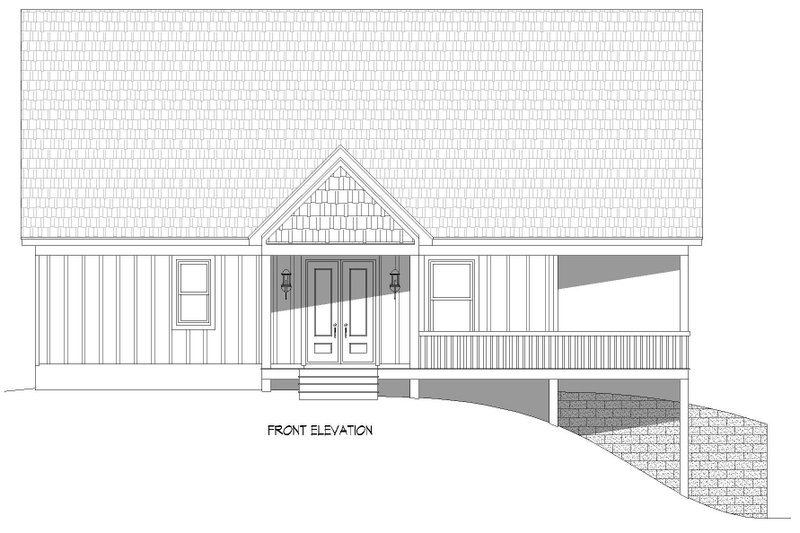 Home Plan - Exterior - Front Elevation 3 for Country House Plan #932-611 - 2 bed, 2 bath