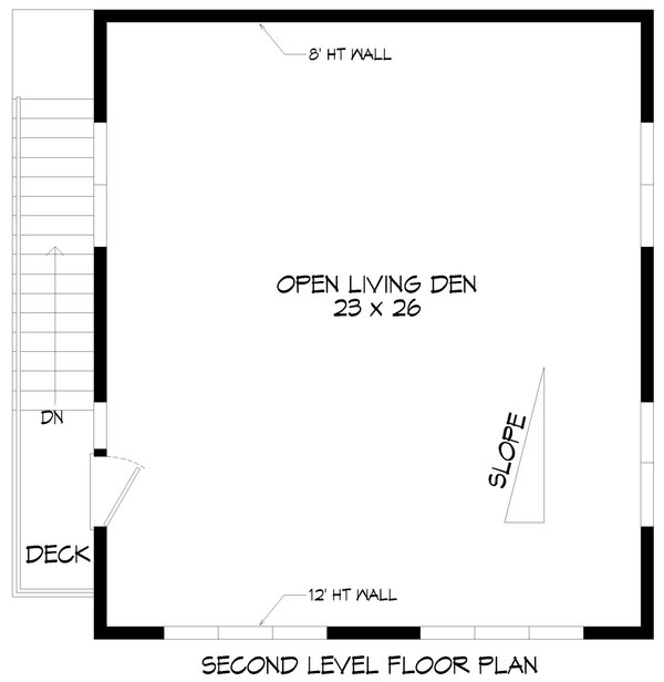 Contemporary Floor Plan - Upper Floor Plan #932-981