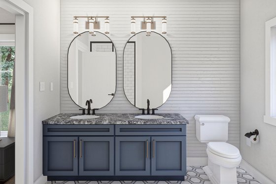 Interior - Master Bathroom for Barndominium House Plan #455-279 - 1 bed, 1.5 bath