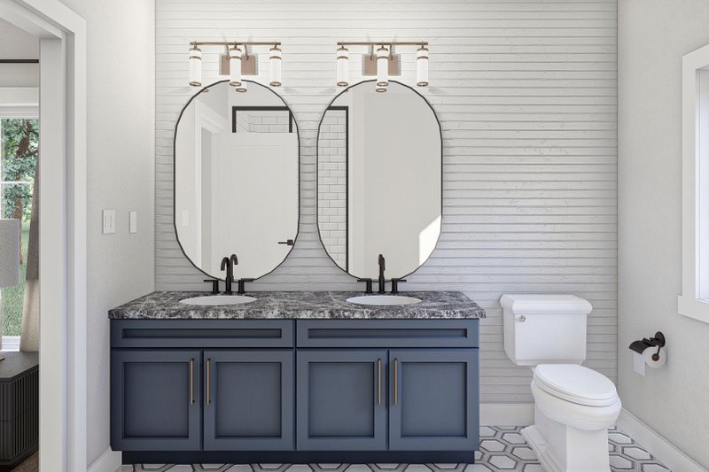 Dream House Plan - Interior - Master Bathroom for Barndominium House Plan #455-279 - 1 bed, 1.5 bath