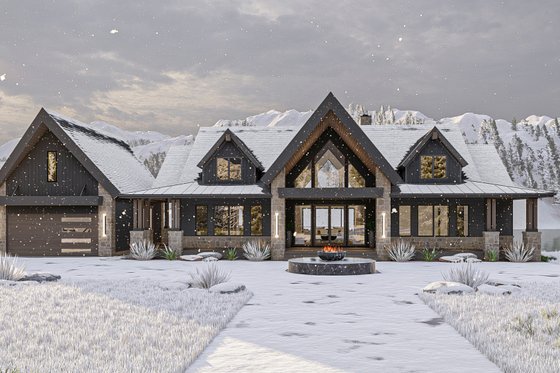 Exterior - Front Elevation 3 for Modern House Plan #455-232 - 2 bed, 3 bath