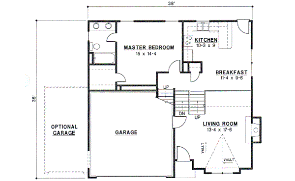 Traditional Floor Plan - Main Floor Plan #67-631