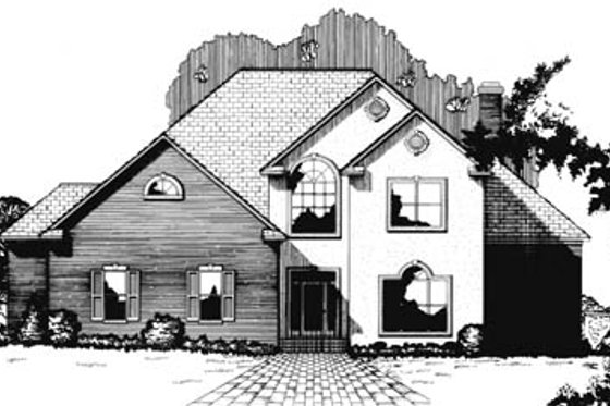Exterior - Front Elevation for Traditional House Plan #15-224 - 4 bed, 3.5 bath