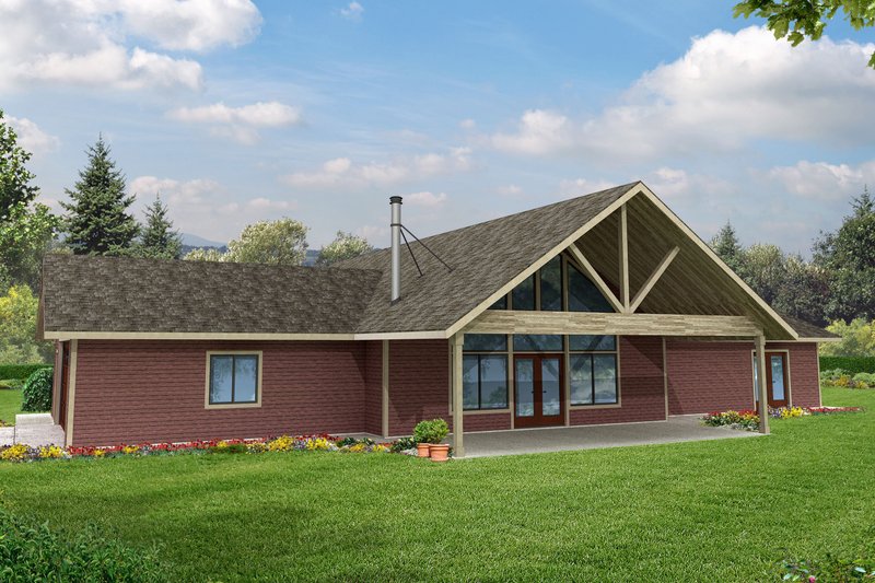 Dream House Plan - Ranch Exterior - Front Elevation Plan #124-955