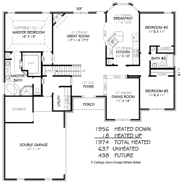Traditional Floor Plan - Main Floor Plan #424-304