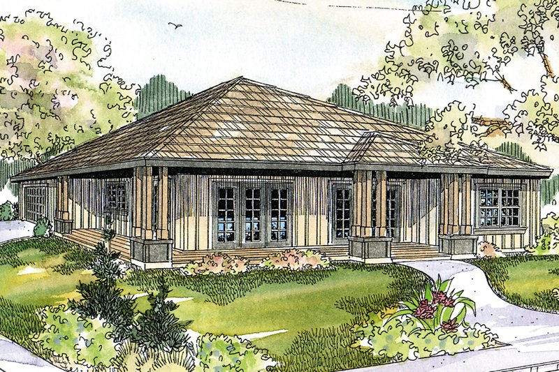 Home Plan - Cabin Exterior - Front Elevation Plan #124-854