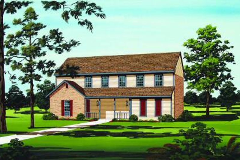 Dream House Plan - Traditional Exterior - Front Elevation Plan #45-298