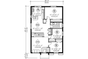 Contemporary Style House Plan - 3 Beds 1 Baths 1120 Sq/Ft Plan #25-1182 
