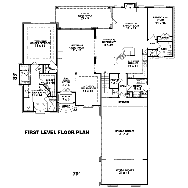 European Floor Plan - Main Floor Plan #81-1577