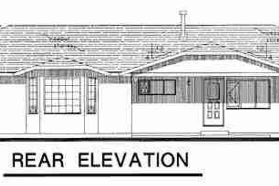 Exterior - Rear Elevation for Traditional House Plan #18-9073 - 4 bed, 2.5 bath