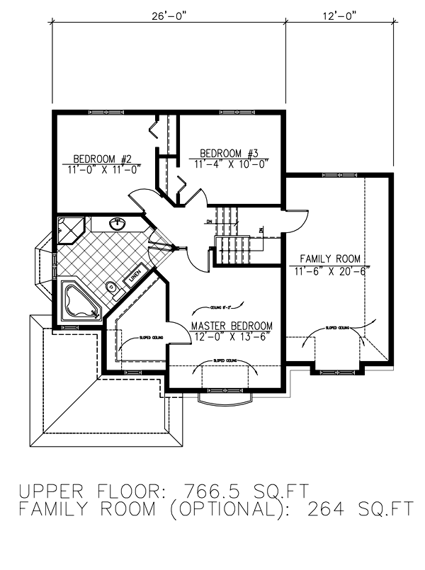 European Floor Plan - Upper Floor Plan #138-368