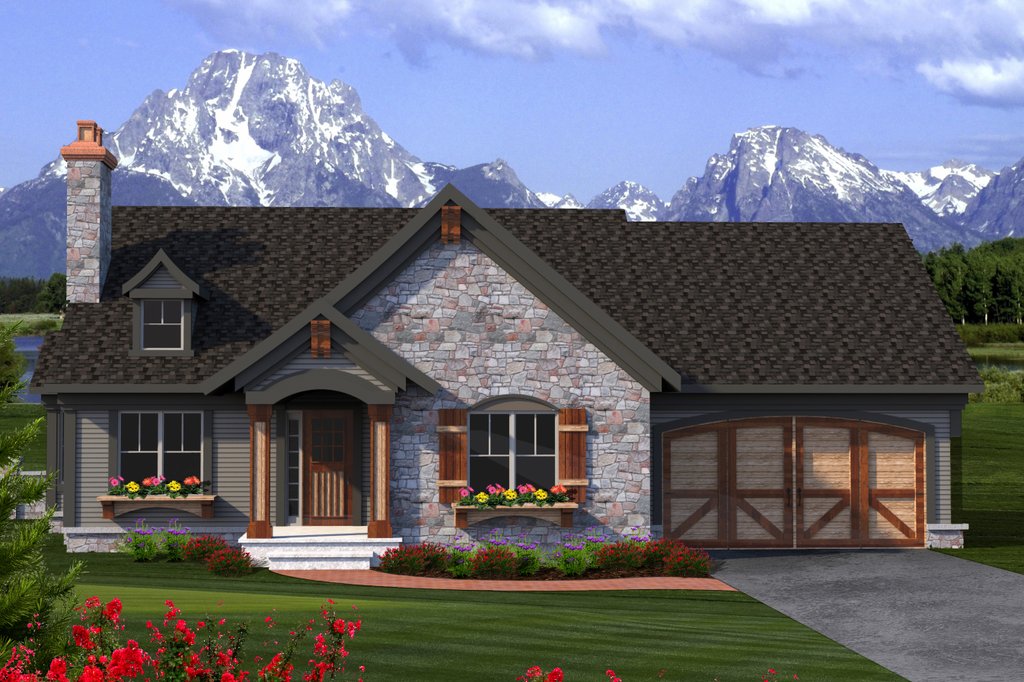 Ranch Style House Plan - 2 Beds 2 Baths 1518 Sq/Ft Plan #70-1189