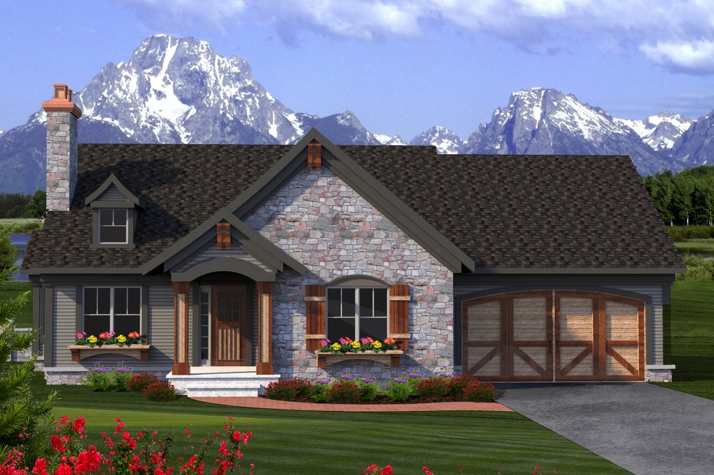 Ranch Style House  Plan  2 Beds 2 Baths 1518 Sq Ft Plan  