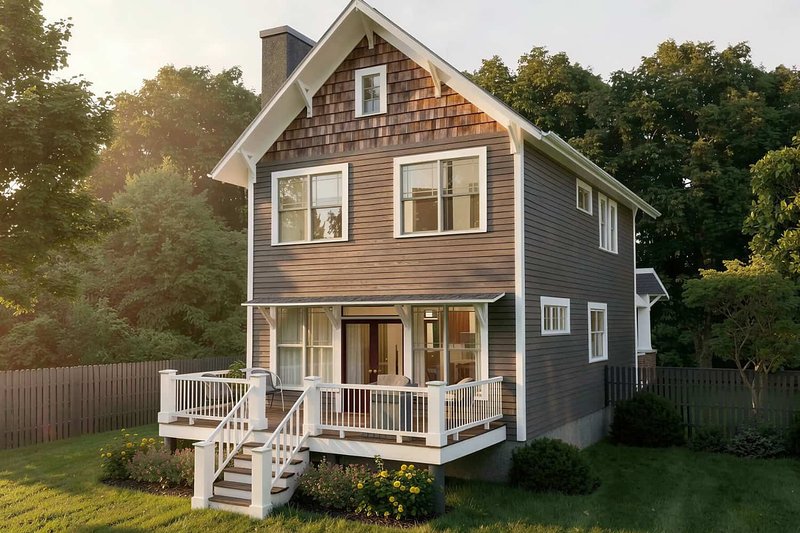 Architectural House Design - Exterior - Front Elevation 3 for Craftsman House Plan #79-315 - 3 bed, 2.5 bath