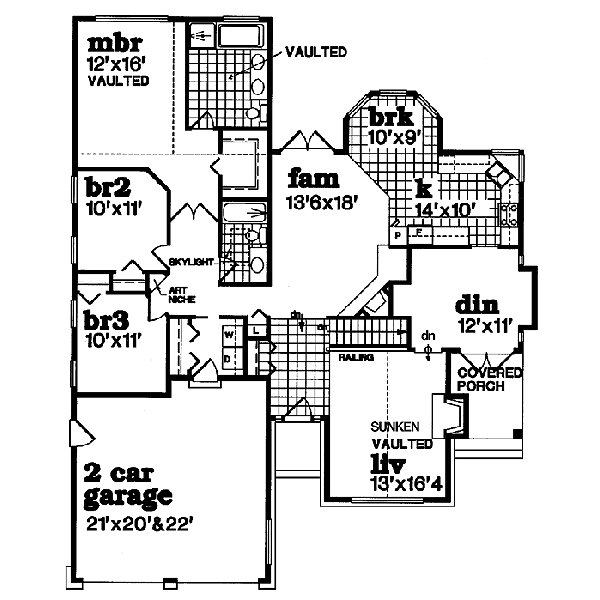 European Floor Plan - Main Floor Plan #47-381