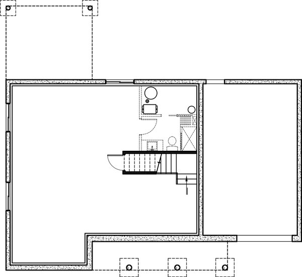 Dream House Plan - Craftsman Floor Plan - Lower Floor Plan #23-2760
