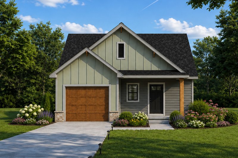 Architectural House Design - Exterior - Front Elevation 3 for Cottage House Plan #20-2648 - 3 bed, 2 bath