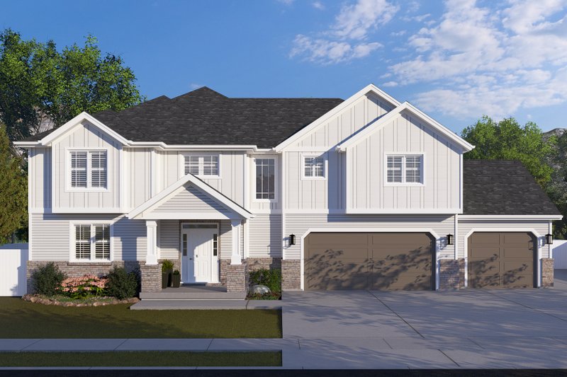 House Blueprint - Farmhouse Exterior - Front Elevation Plan #1060-241