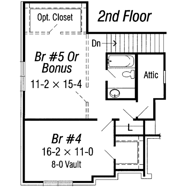 European Floor Plan - Upper Floor Plan #329-116