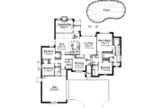 European Style House Plan - 4 Beds 3 Baths 2495 Sq/Ft Plan #310-117 