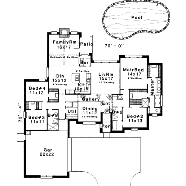 European Floor Plan - Main Floor Plan #310-117