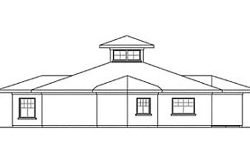 Architectural House Design - Exterior - Rear Elevation for Ranch House Plan #124-864 - 3 bed, 3.5 bath