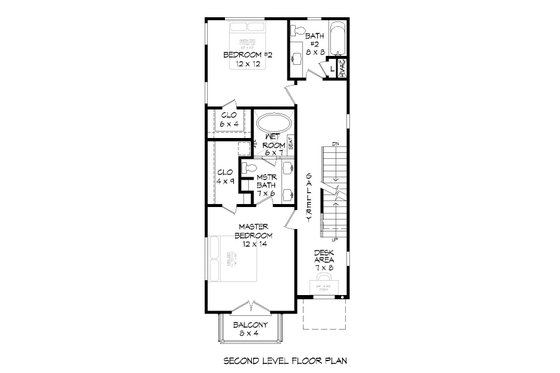 Floor Plan - Upper Floor for Contemporary House Plan #932-319 - 3 bed, 3.5 bath